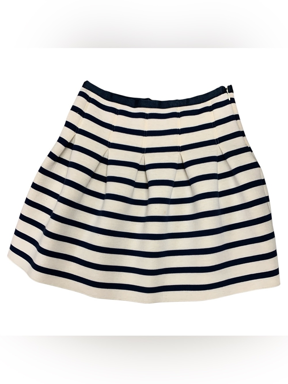 GAP Navy and White Striped Circle Skirt Size S